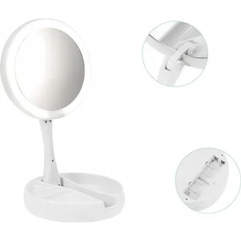 Zrcadlo ZRCADLO ZRCADLO S PODSVÍCENÍM PŘENOSNÉ KOSMETICKÉ PRO LÍČENÍ
