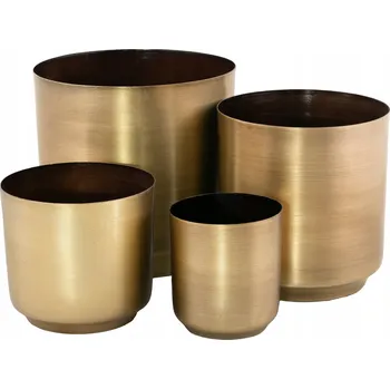 Květináč Obal Na Květináč 15 x 15 cm kovový zlatý