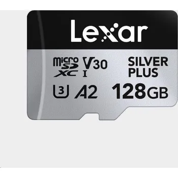 Paměťová karta Lexar microSDXC Professional SILVER Plus UHS-I/U3/A2/4K R205/W150 (V30) 128GB LMSSIPL128G-BNANG