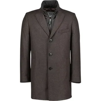 Pánský zimní kabát Velký pánský kabát na knoflíky S4 Edison 74381-7746-000-0510 tmavě hnědý (64R)