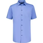 Pánská velká hladká košile s krátkým rukávem Adamo 179401-335 modrá (5XL)