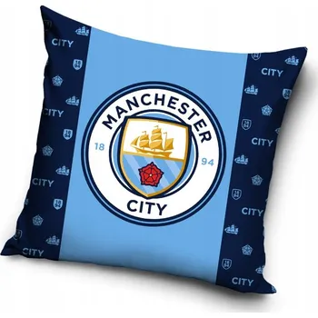 Povlak na dekorativní polštářek POVLAK MANCHESTER CITY na polštářek 40 x 40 cm VELVET MAN