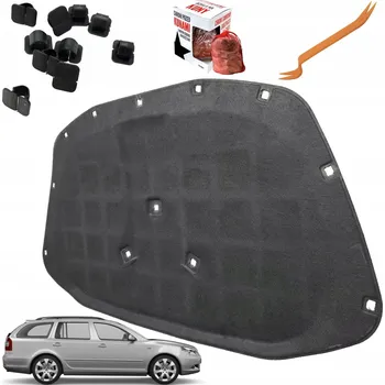 Kapota Odhlučnění kapoty IZOLACE ŠKODA OCTAVIA II 04-13 + ODPUZOVAČ KUN VYSOKÁ KVALITA