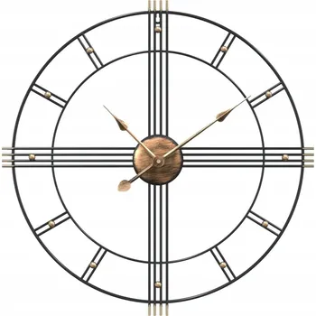 Hodiny Nástěnné hodiny rustikální 60x4,5 cm černé