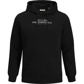 Pánská mikina Velká pánská mikina přes hlavu s kapucí s nápisem Jack & Jones 12288172 černá (5XL)