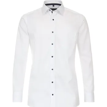 Pánská košile Pánská velká hladká košile s dlouhým rukávem Casa Moda 334025200-000 bílá (56R)