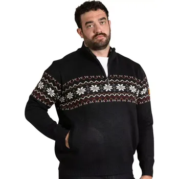 Pánský svetr Velký pánský vánoční svetr Duke D555 Edinson tmavě modrý (4XL)