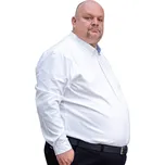 Pánská hladká košile s dlouhým rukávem Duke D555 Richard bílá (5XL)