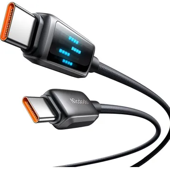 Mcdodo – datový kabel (CA-4250) – USB-C na USB-C, 100W, LED displej, rychlé nabíjení PD, 1,2m – černý