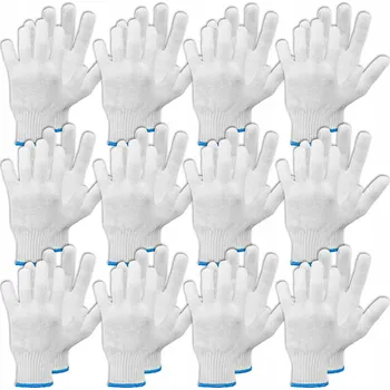 Pracovní rukavice BAVLNĚNÉ RUKAVICE PLETENÉ Rdzian 12 párů