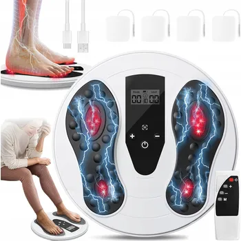Masážní přístroj Elektrický Masér na Nohy EMS Zlepšuje Krevní Oběh, Odstraňuje Bolest + Dálkové Ovládání