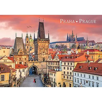 Dekorativní magnet Magnet Lesser Town Bridge Towers, Prague Castle