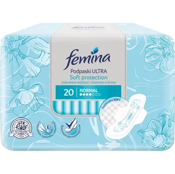 Menstruační vložka Hygienické vložky Femina s křidélky 20 ks