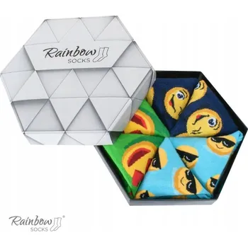 Pánské ponožky SMAJLÍCI RAINBOW SOCKS PONOŽKY 3 PÁRY 41-46