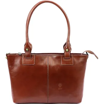 Kabelka Hnědá kožená kabelka přes rameno Florence L18