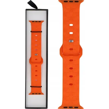 Řemínek na hodinky Řemínek pro Apple Watch 42 44 45 49 mm, geometrický vzor GlacierX, oranžový