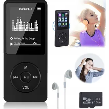 IP kamera MP3 přehrávač 16 GB, černý, Bluetooth, FM rádio, diktafon