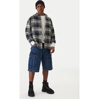 Pánské kraťasy G-Star Raw Džínové šortky Bend 3D Cargo D26528-D788 Tmavomodrá Relaxed Fit 36