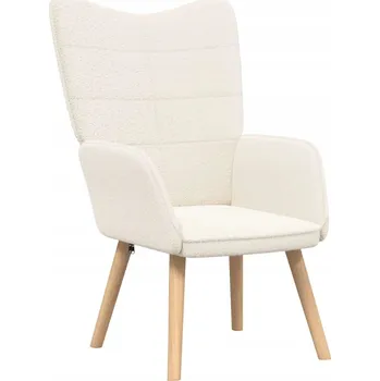 Křeslo Relaxační křeslo Sherpa krémové, 62 x 67 x 95,5 cm