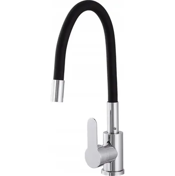 Vodovodní baterie Kuchyňská stojánková baterie Kernau KWT 29 černá, stříbrná