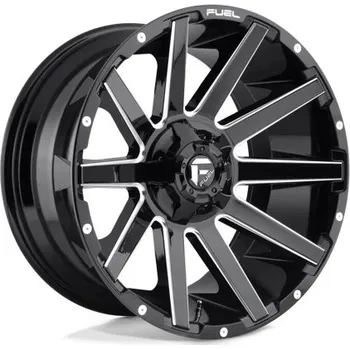 Alu kolo FUEL Alu Kola Fuel D615 Contra 12x22 6x135 ET-43 Gloss Black Milled 106.1