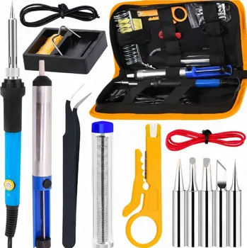 Pájecí sada RETOO 60 W s regulací teploty, 5 hroty a pouzdro