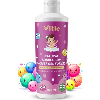 Sprchový gel Přírodní dětský sprchový gel Bubble Gum, 200 ml, Vitie