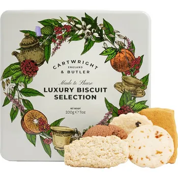 Dóza na potraviny Cartwright & Butler Luxury Biscuits Selection Plechová dóza s mixem sušenek, 200 g