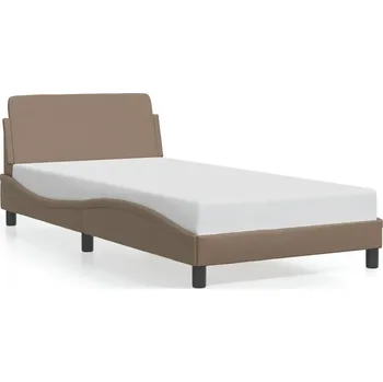 Postel Rám postele s opěrkou hlavy cappuccino 218 x 105 x 74,5 cm