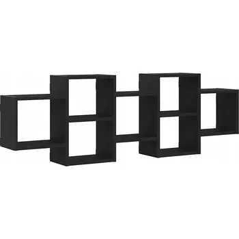 police Nástěnná police černý dub 129 x 18 x 42 cm, max. nosnost 30 kg