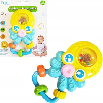 Hračka pro kojence Chrastítko chobotnice se zvukem pro miminko Swede