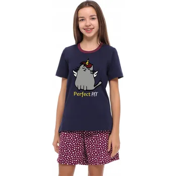 Dívčí pyžamo Merry Style Dívčí pyžamo bavlněné krátký rukáv šortky MS-241 158