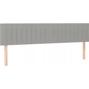 Čelo postele nastavitelné, světle šedé, 200x5x78/88 cm, sada 2 ks