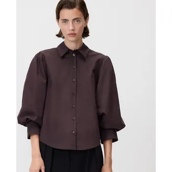 Dámské tričko Reserved - Košile s balónkovými rukávy - hnědá - 050IC-88X - 050IC-88X-M