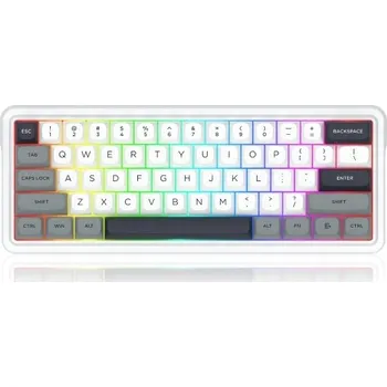 Klávesnice Mechanická klávesnice Redragon Draconic V2 K730WGP-RGB-PRO Bílo-Šedá