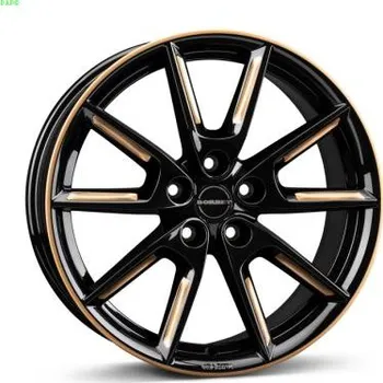 Alu kolo BORBET Alu kola BORBET LX19 8x19 5x108 ET45 Black Glossy Gold Spoke Rim 72.5