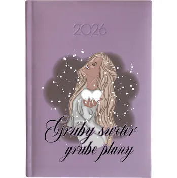 Kalendář Knižní kalendář 2026 A5 FunnyCase fialový