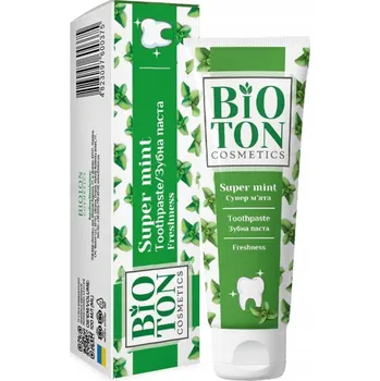 zubní pasta Zubní pasta Super Máta Freshness bez fluoridu 100ml Bioton