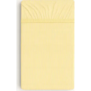 Prostěradlo Prostěradlo s gumičkou do postýlky 120 x 60 cm - žluté proužky