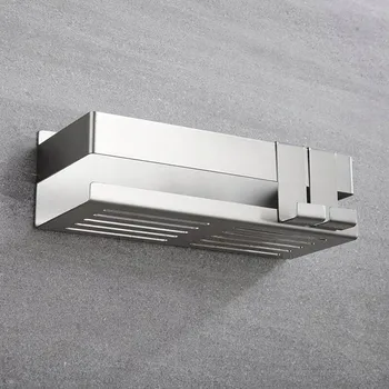 Drátěná police POLIČKA DO SPRCHY Z NEREZOVÉ OCELI, SPRCHOVÝ KOŠÍK BEZ VRTÁNÍ