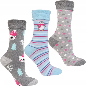 Dámské ponožky Zimní Ponožky Dámské Froté Termální Teplé Tlusté 3-páry MORAJ 38-41