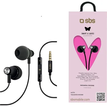 Sluchátka In-ear sluchátka SBS Diamond TESLEARDIAMONDK černá