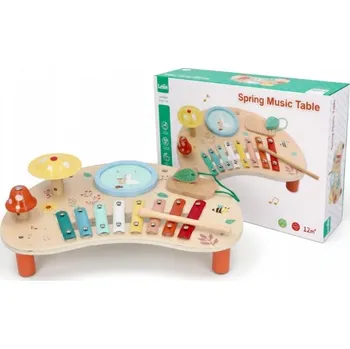 Hudební nástroj pro děti DŘEVĚNÝ HUDEBNÍ STOLEK JARO HRAČKA HUDEBNÍ NÁSTROJE PRO DĚTI 1+