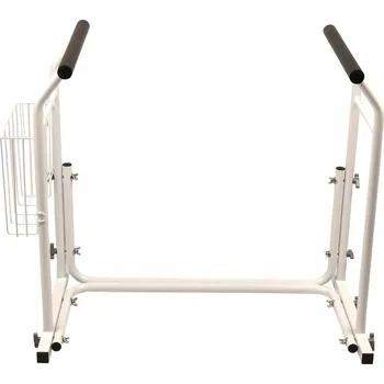 Madlo do koupelny Stabilní madlo do toalety s rámem a poličkou na příslušenství
