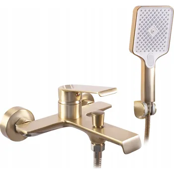 Vodovodní baterie Nástěnná vanová baterie s jednou pákou Rea Hass zlatá