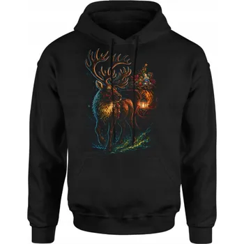 Pánská mikina Mikina vánoční mikina Sob Sáně 3D potisk Dárek Hvězdička Bavlna 3XL