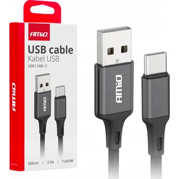 Datový kabel Kabel Amio USB typ C - Apple Lightning 1 m černý