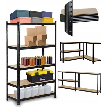 Dílenský regál KOVOVÝ REGÁL SKLADOVÝ DÍLENSKÝ ROBUSTNÍ 5 POLIC 180x90x40 cm, NOSNOST 175 kg