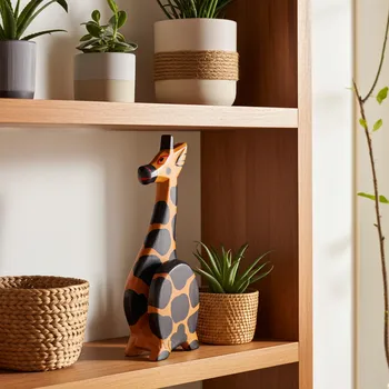 Žirafa - originální stojan na Mobil / dřevo 21cm