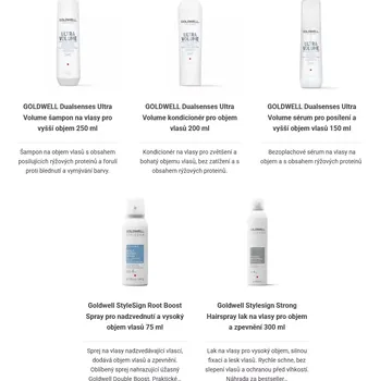 Stylingový přípravek Objemový set na vlasy Goldwell se stylingem